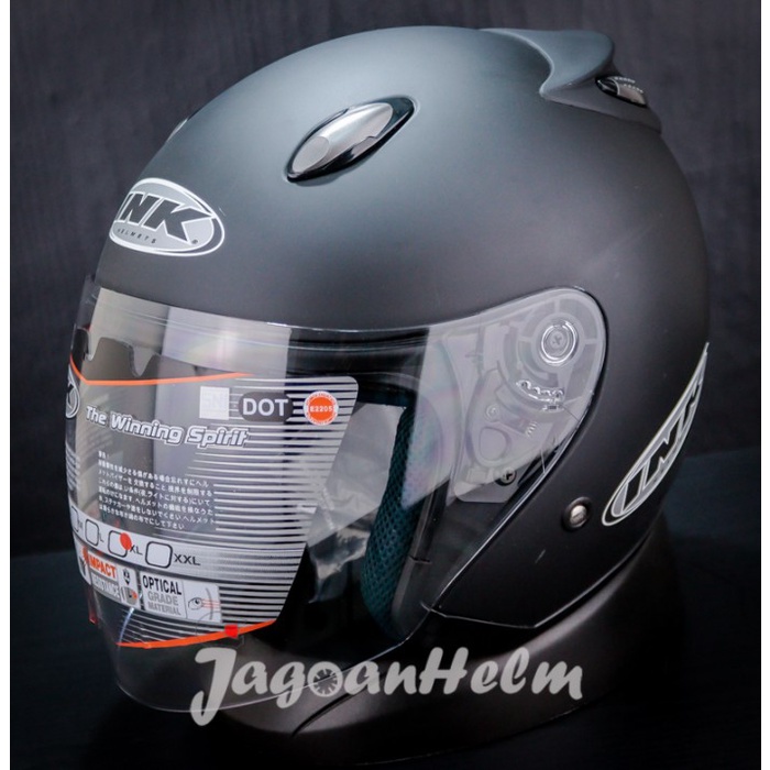 [ORI] INK Centro Jet Helm Original Helmet Black Doff / Hitam DOP - NON PAKET, XL