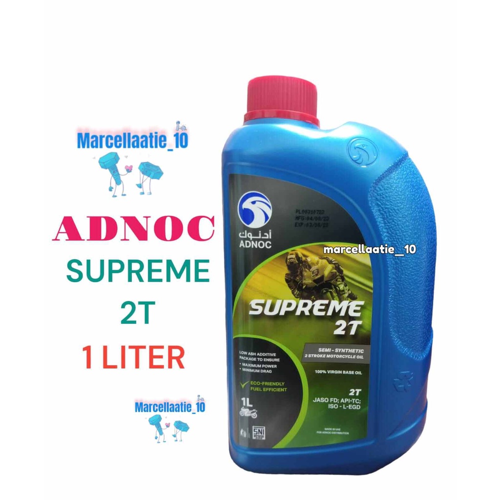 OLI ADNOC SUPREME 2T 1 LITER OLI MOTOR MURAH 1LITER OLI MOTOR 2T