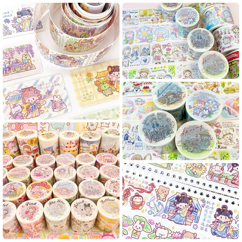 

washi tape sample molinta swan fairy, undersea paradise