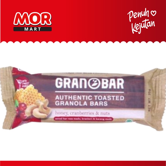 

HS Granobar Honey Cranberry Nuts Cemilan Granola Bar 30g