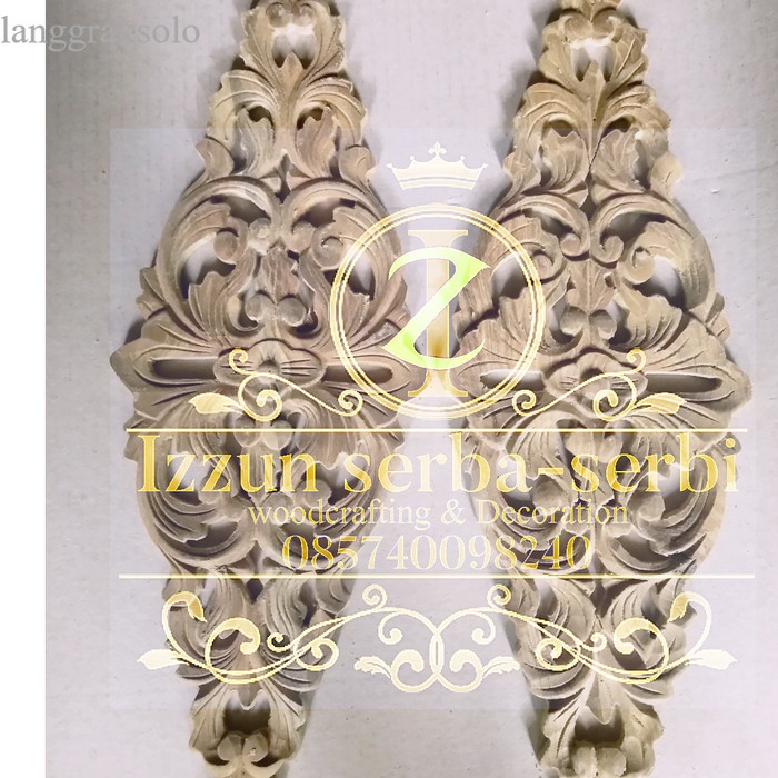 

ukir tempel kayu jati motif layar B66 murah