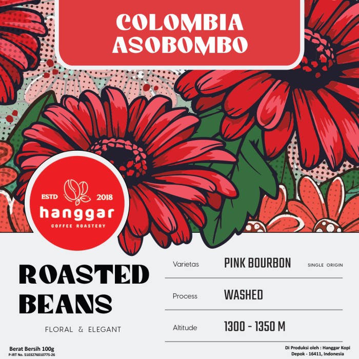 

Colombia Asobombo Pink Bourbon Washed Roasted Coffee