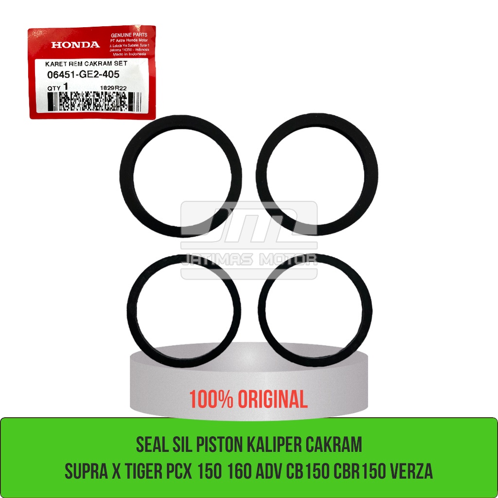 Seal sil piston kaliper cakram supra x tiger pcx 150 160 adv cb150 cbr150r verza 06451-GE2-405