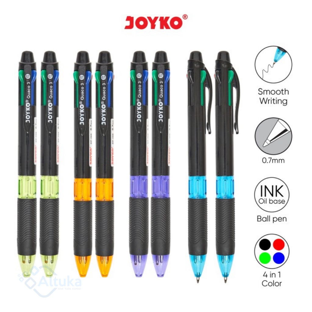 

(1 Pcs) Ball Pen Joyko BP-288 0.7mm 4 Warna