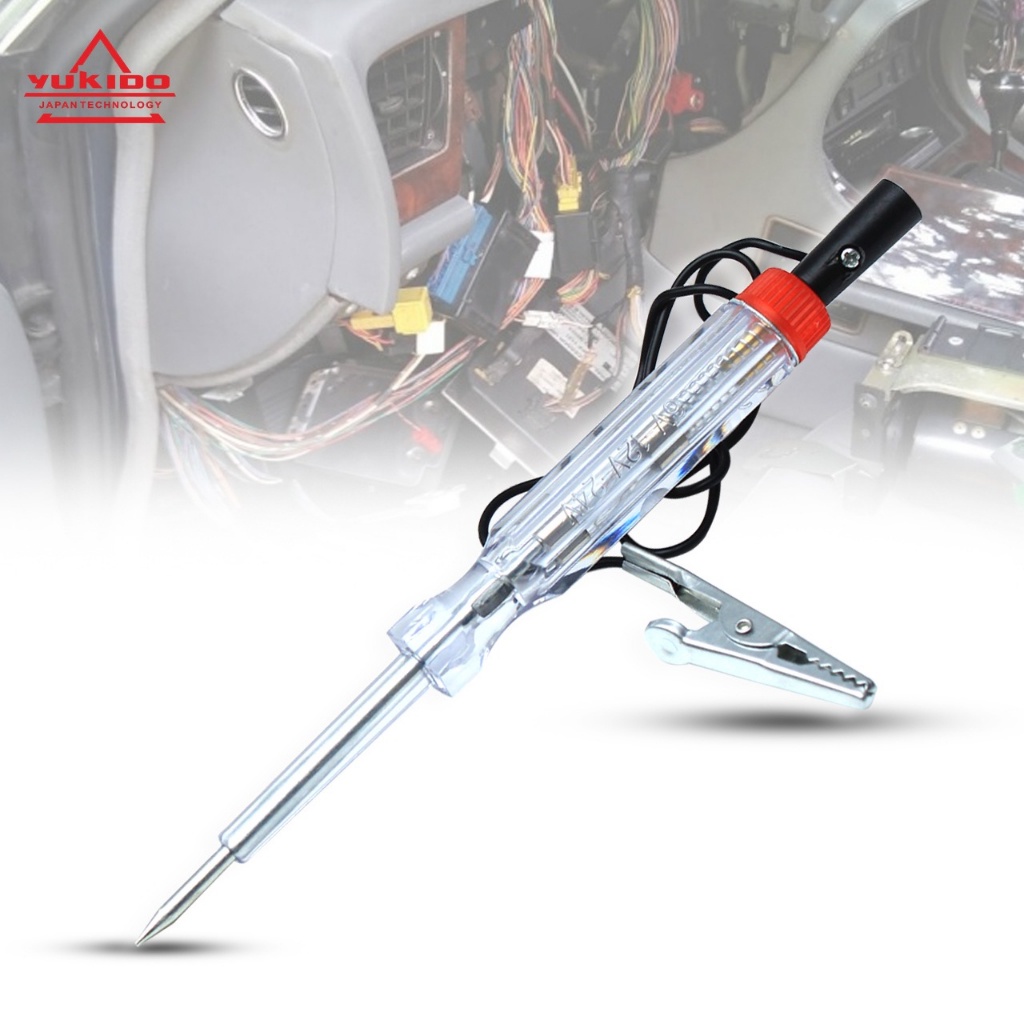 Tespen Arus Aki Tes Pen DC 6V 12V 24V Test Pen Testpen Arus Kabel Motor Mobil Tespen Aki Accu DC 12V