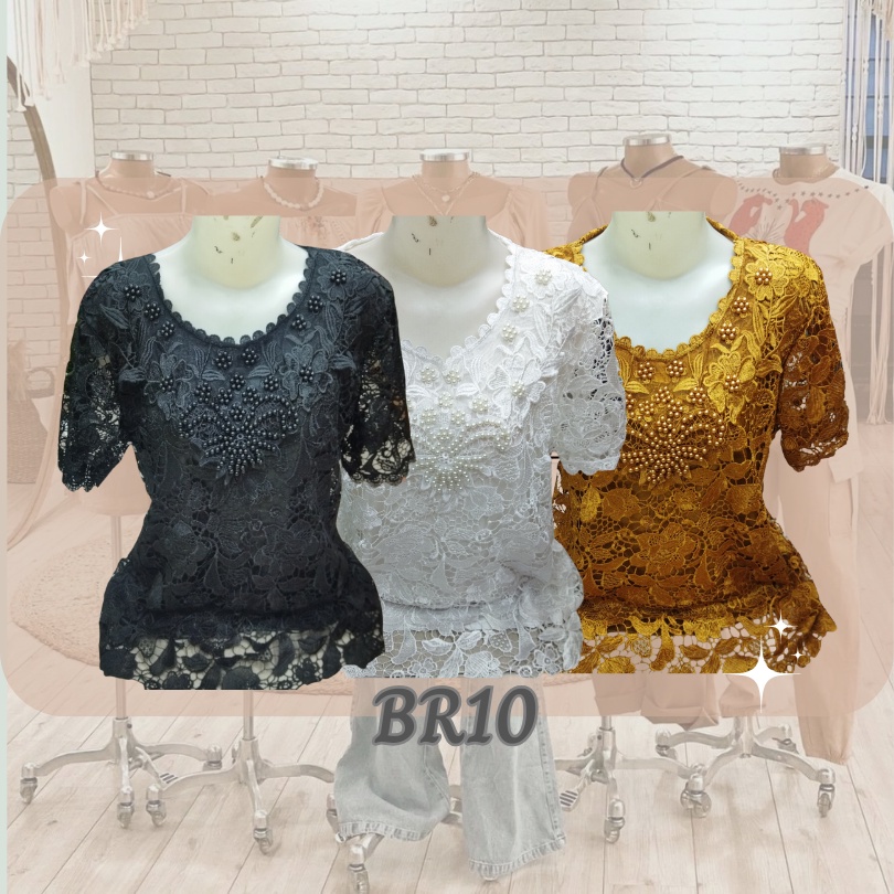 BFJ Atasan Brukat Import Mutiara Kekinian BR10
