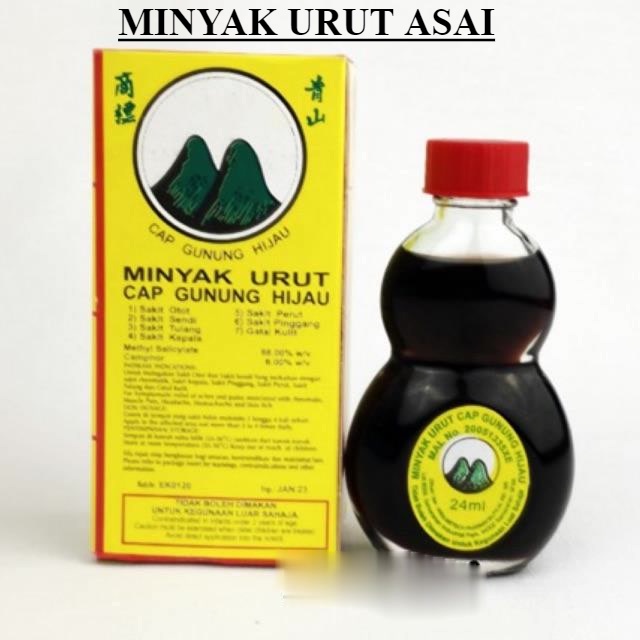 Minyak urut / gosok asai cap gunung hijau minyak gosok urut untuk sakit rematik pegal linu nyeri sen