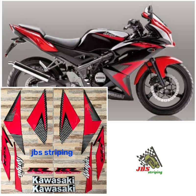 Stiker ninja rr Striping  Kawasaki Ninja RR merah hitam tahun 2014 list body motor ninja