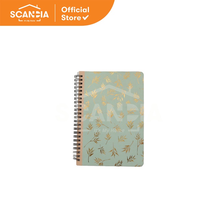 

SCANDIA Buku Catatan Notebook Spiral Floral A5 Green (SP0410)