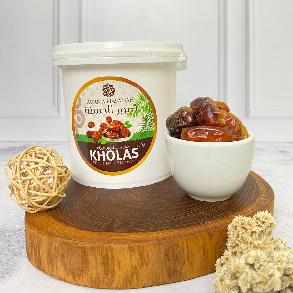 

Kurma Khalas Kemasan Ember Premium Timur Tengah Kholas Original High Quality 850 gram