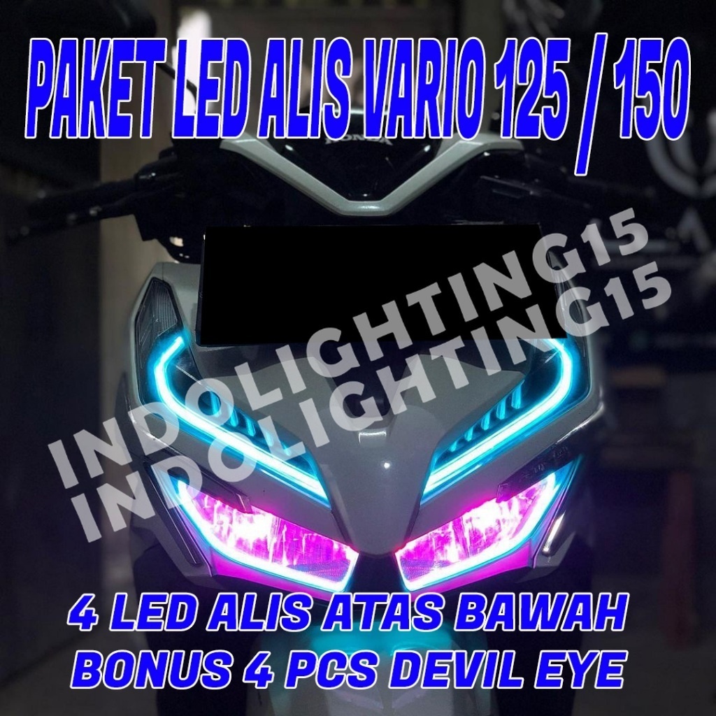 LAMPU ALIS BONUS DEVIL EYE VARIO 125 / 150 LAMPU ALIS DRL VARIO LED BONUS DEVIL EYES NEW  SENJA LAMP