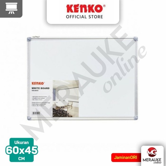 

Whiteboard / Papan Tulis Putih KENKO 6045E 60cm x 45cm