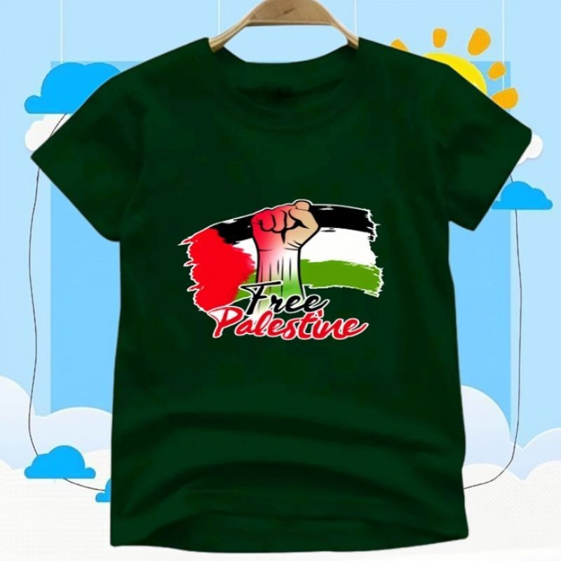 Baju Anak Free Palestine ( 2 - 10 Tahun ) Untuk Cewek Cowok