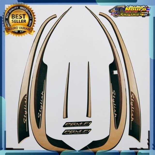 Stiker striping honda scoopy stylish 2013 stiker  hitam motor   bagus