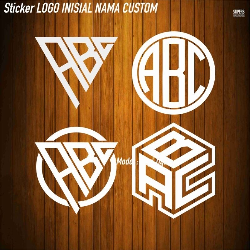 

Sticker logo inisial nama custom