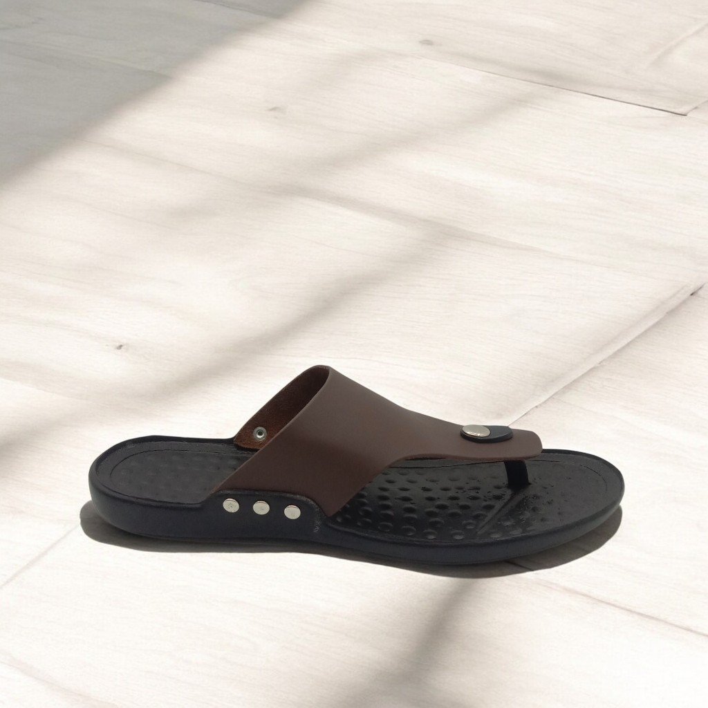 Sandal Kulit Pria 100% kulit asli terbaru dan terkini awet berkwalitas sandal pria keren Terlaris