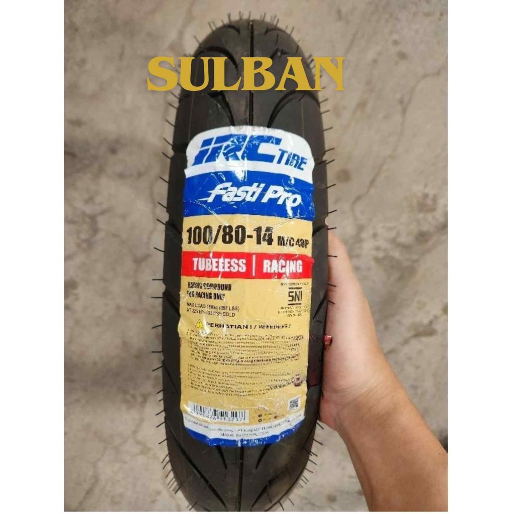 Ban Motor IRC FASTI PRO TL Size 100/80 R14 - Tubeless Ban Belakang Vario 150/160, ADV, Aerox 155, Le