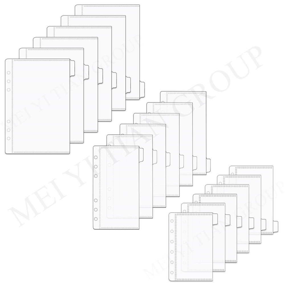 

2 Sets A5/A6/A7 Cash Envelopes Index Dividers Binder Budget Envelope System Wallet Clear PP 6 Hole Punched Budgeting Pockets Set