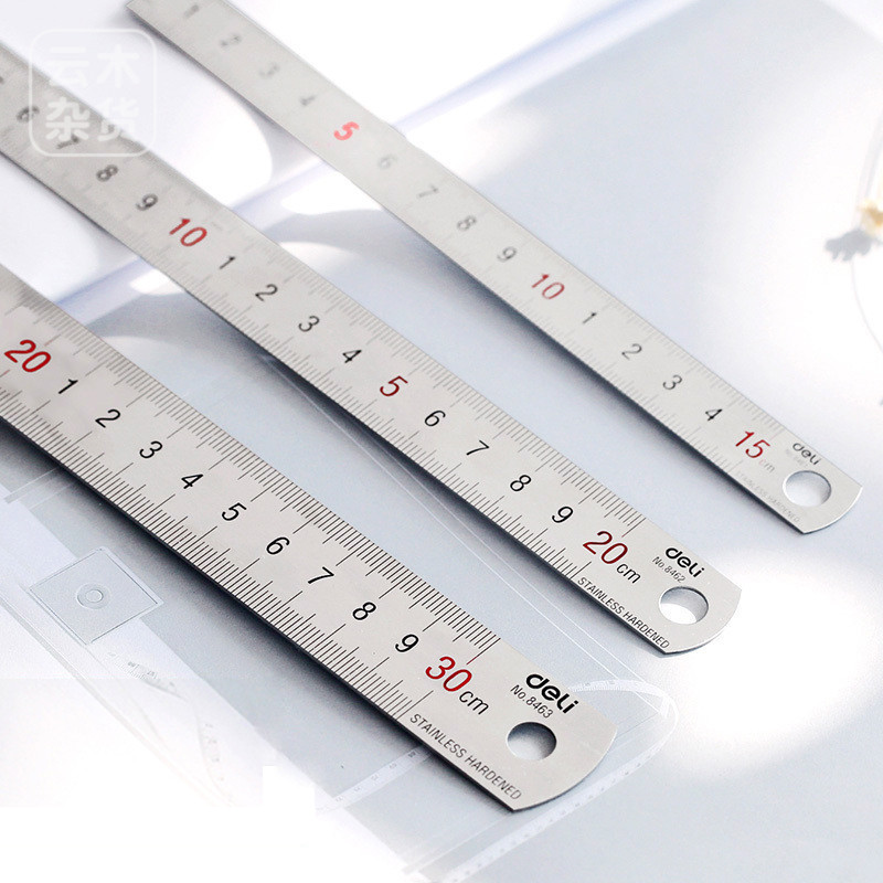 

SIXONE 1 Pc Silver 15 / 20 / 30 Cm High Quality Steel Metal Ruler Functional Mapping Toolschool Office Provides Drawing Supplies