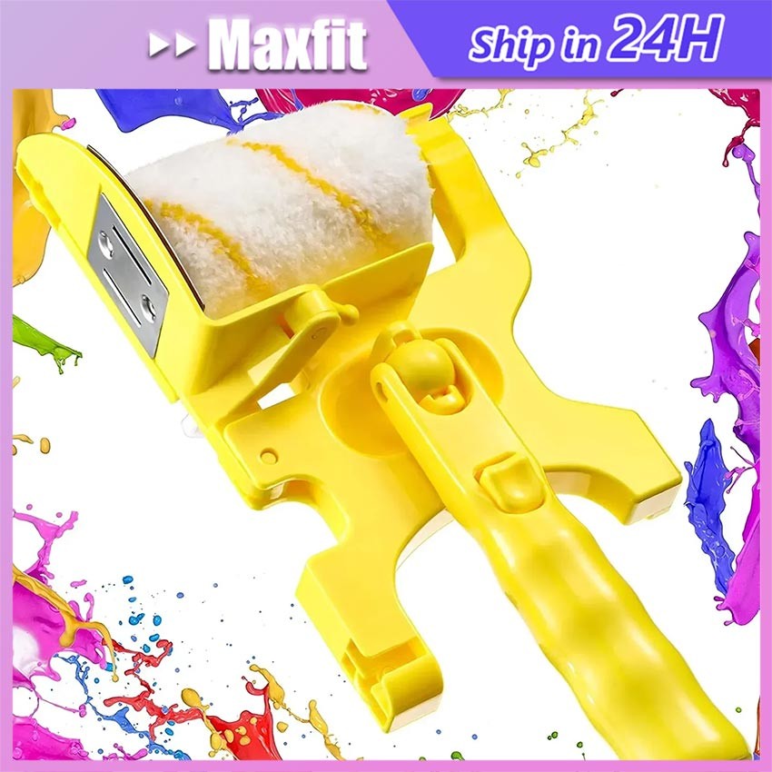 5Pcs Paint Roller Kuas Cat Tembok Edger Brush Anti Tumpah Smart Paint Brush Set Tebal Kuas Rol Cet T