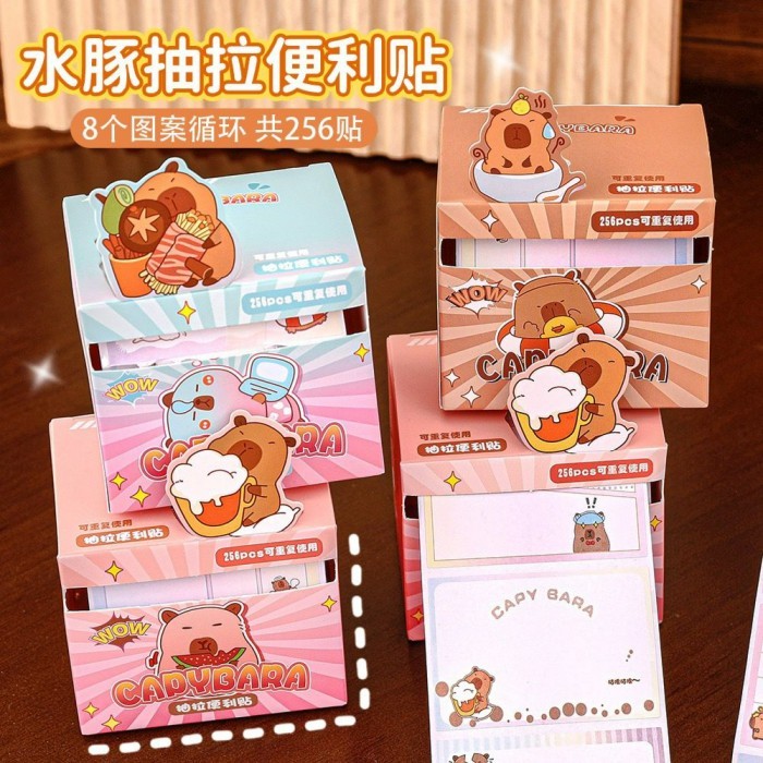 

Sticky Notes Catatan Memo Tempel Sticker Gwiyeo Motif CAPYBARA Roll