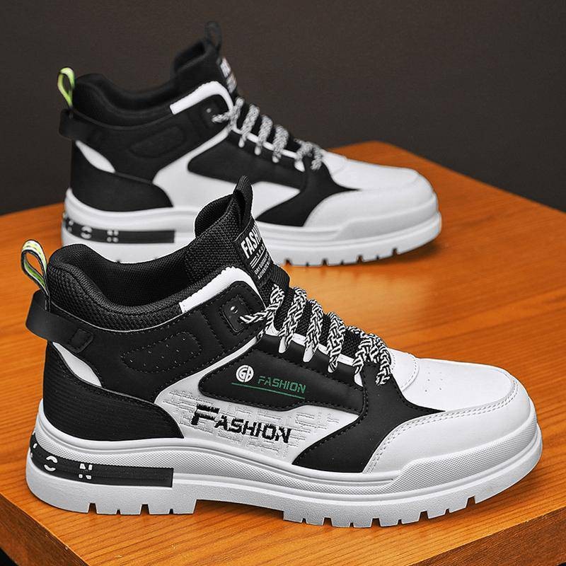 Exclusive Sepatu pria Sneaker Tinggi Sepatu Putih Import Sepatu Olahraga Korea