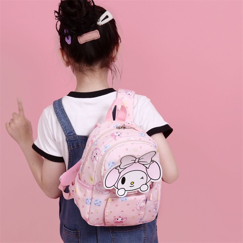KINGPORTIR Tas Karakter Anak Sanrio Tas Ransel Anak Fashion Tas Santai Tas Jalan-jalan Tas Sekolah