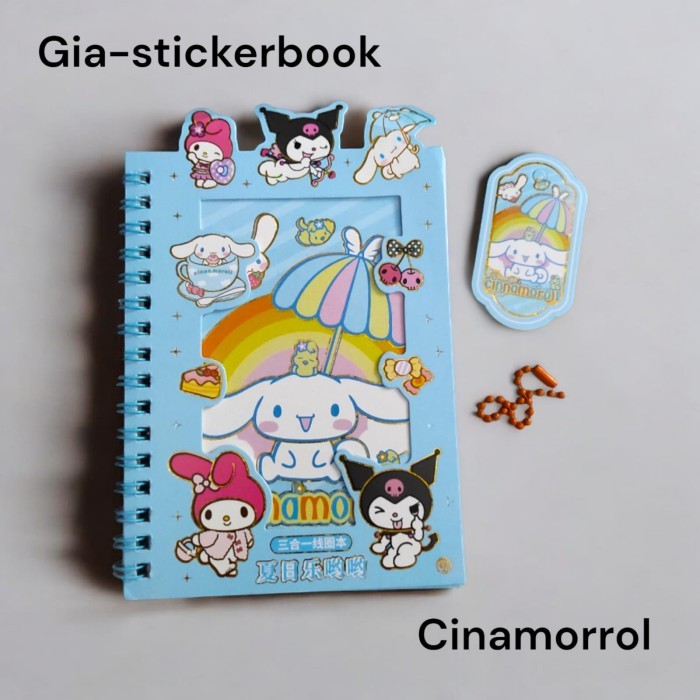 

HS88 BUKU STIKER SANRIO | BUKU STIKER LOTSO | BINDER BOOK STIKER SANRIO LOTSO | BINDER DIARY | KUROMI | CINAMORROL | MELODY | LOTSO - CINAMOROL