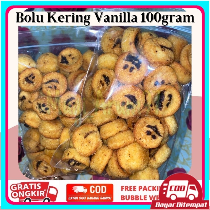 

BOLU KERING VANILLA 100GRAM | KUE BOLU KERING SMILE 1 KG
