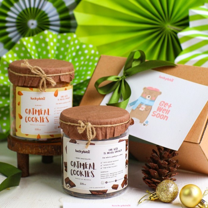 

Get Well Soon (GWS) Hampers - Cookies 2 Jar + Greeting Card + Pita