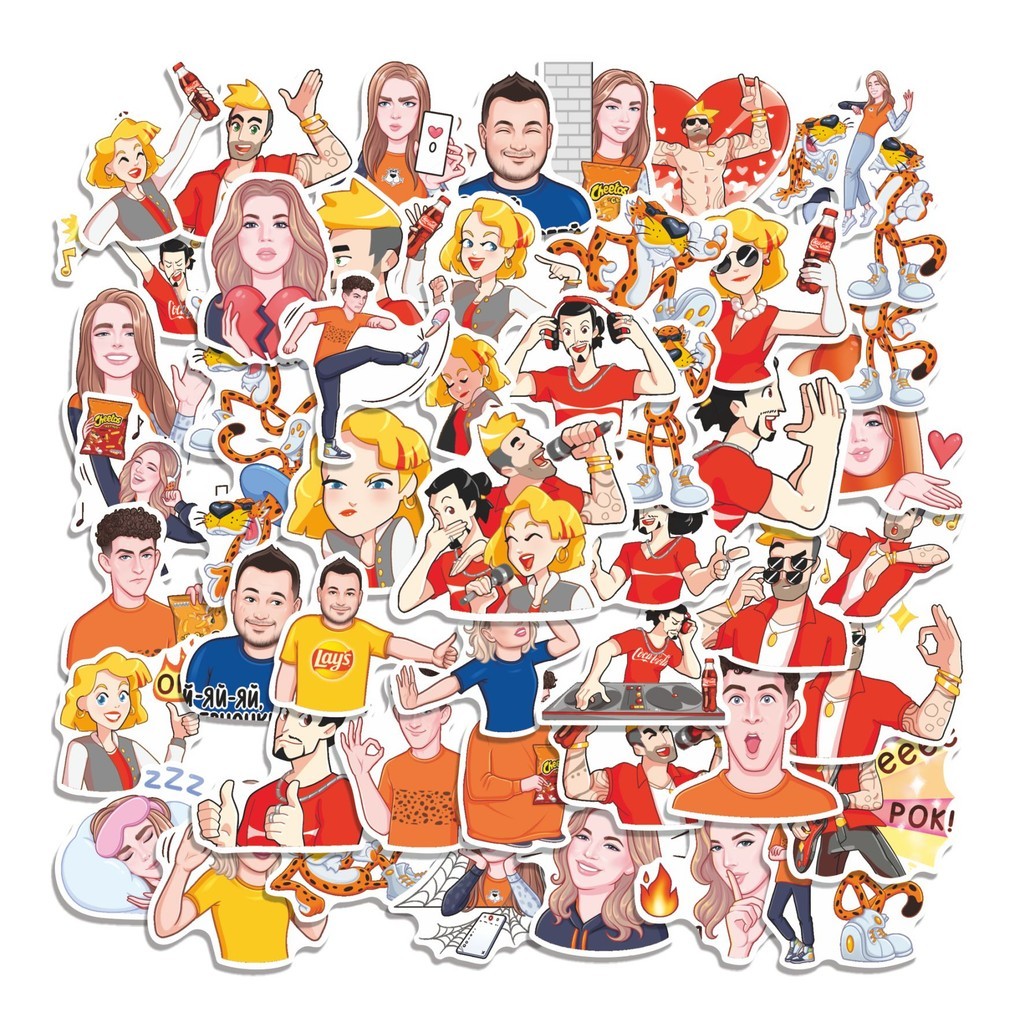 

COD 50 Pcs Stiker Junk Junk Lucu Anti Air Untuk Dekorasi Notebook Sepeda Skateboard Handphone