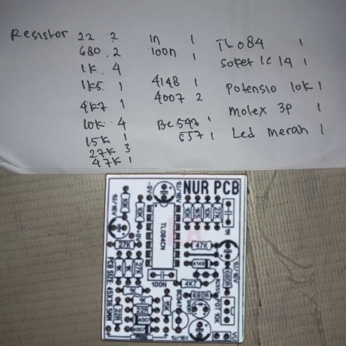 paket ESR siap solder DIY analog PCB & komponen alat tes elko TL084 tester meter