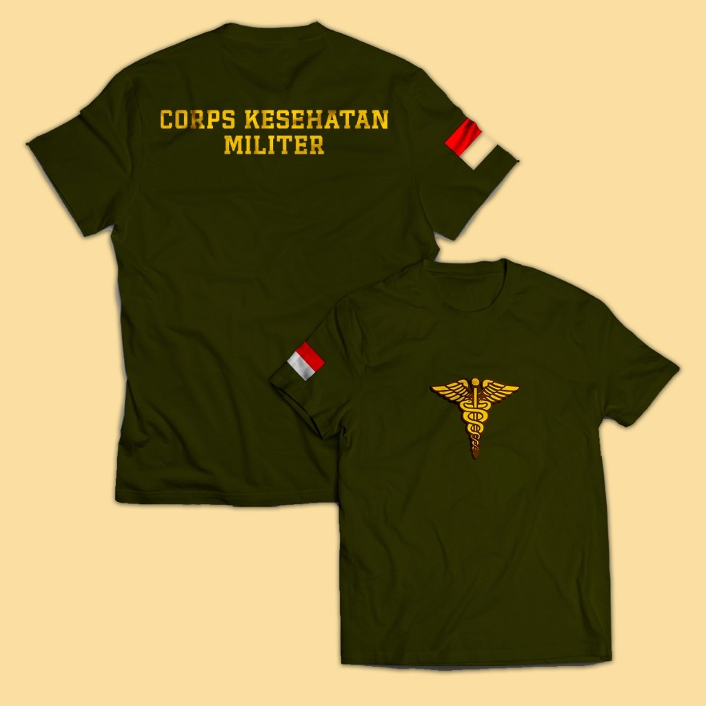 Kaos Pria CORPS KESEHATAN MILITER Dewasa Baju Atasan Unisex PakeKaos