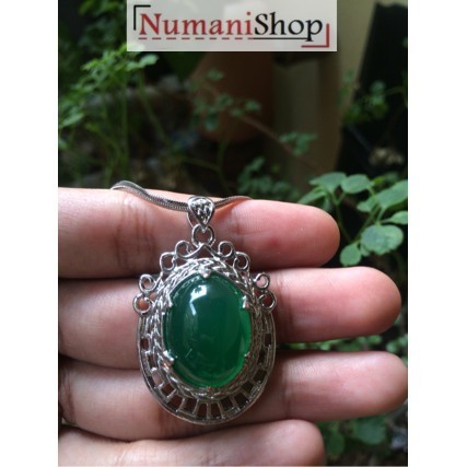 Liontin Titanium Batu Hijau Garut HQ