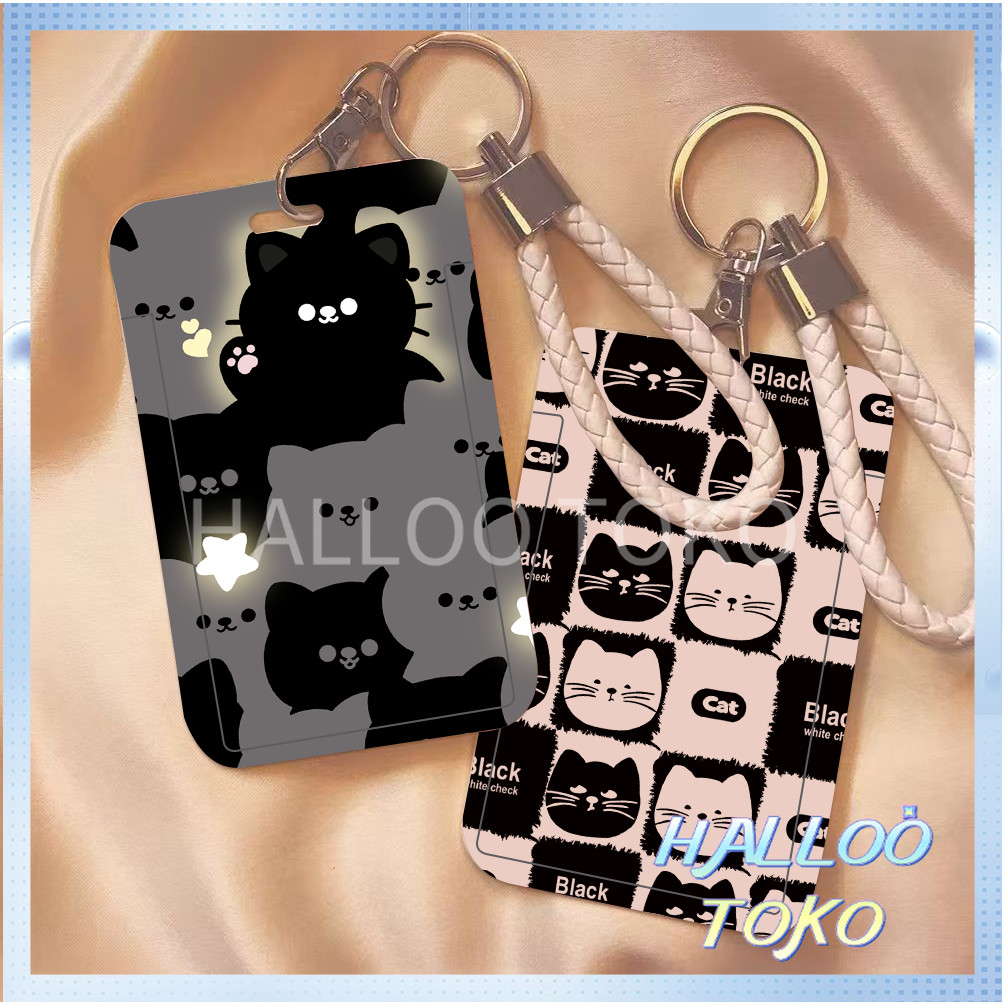 

ID CARD HOLDER MOTIF KAWAII TEMPAT KARTU PHOTOCARD PHOTO CARD Pelindung + Tali,Berbagai kucing kecil yang lucu
