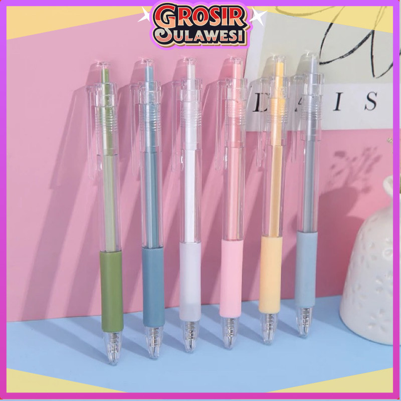 

COD Makassar Pena Gel Hitam Polos / Bolpoin Hitam Polos / Pena Hitam Gel 0.5 mm Transparan / Bolpoin Transparan / Gel Pen 0.5 mm