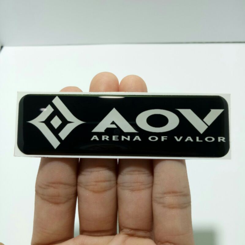 

Stiker timbul resin lentur logo AOV