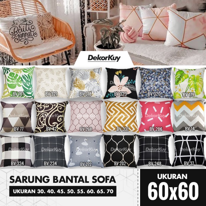 [Best]Premium Sarung Bantal Sofa / Sarung Bantal Kursi Uk. 60x60