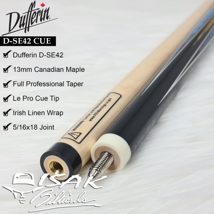 Dufferin D-SE42 Pool Cue - Canada Maple Billiard Stick Stik Duferin