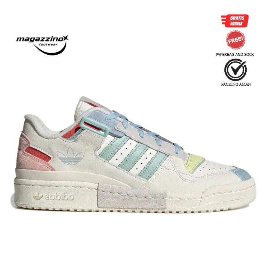 Adidas Forum Exhibit Low White Pink Blue
