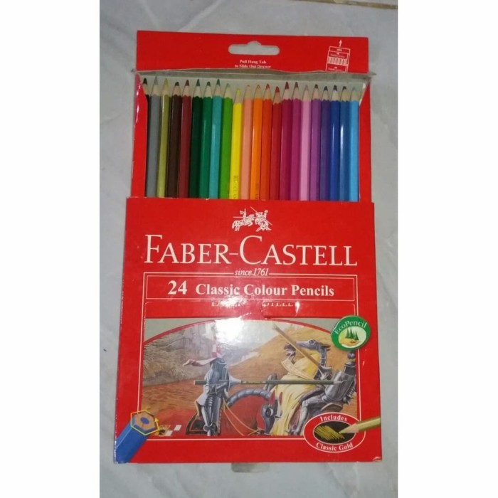 

pensil warna 24 Faber Castell classic orig