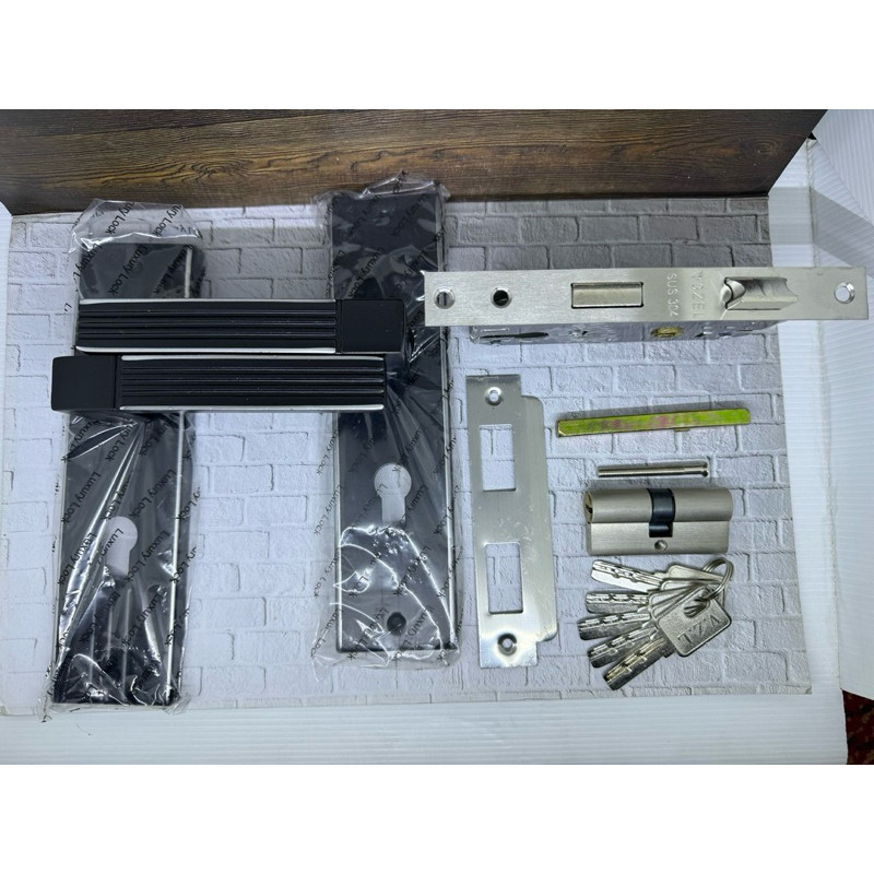 C. Kunci Pintu HITAM Gagang KOTAK BESAR / Handle Pintu HITAM GG KOTAK BESAR