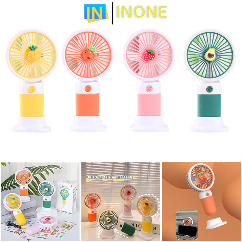 INONE - Kipas Angin Mini Portable Kipas Angin Genggam Karakter Kipas Angin Stand Kipas Angin lucu Un