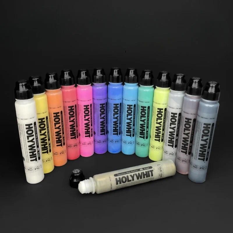 

50ML Large Capacity Paint Pen Oily 12mm Round Head Art Graffiti Creation Signature Pen Waterproof Inerasable Fiber Marker Pen
