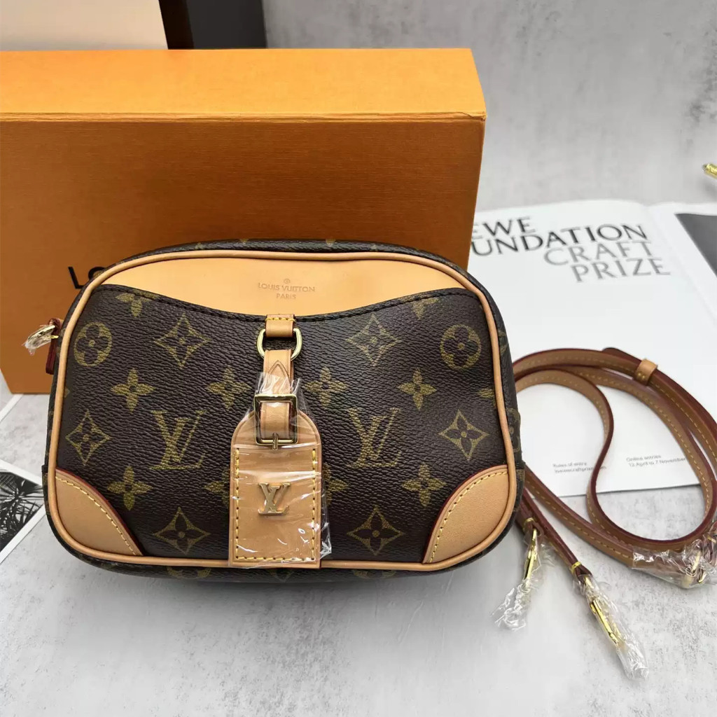 【bekas asli】（ M45528） Louis Vuitton DEAUVILLE tas bahu kulit presbiopia/tas selempang/tas kamera