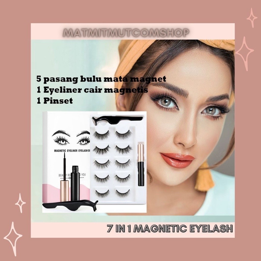 bulu mata magnetic natural eyeliner 1 Set Bulu Mata Magnet Lengkap Magnetic Eyelash Bulu Mata 3D