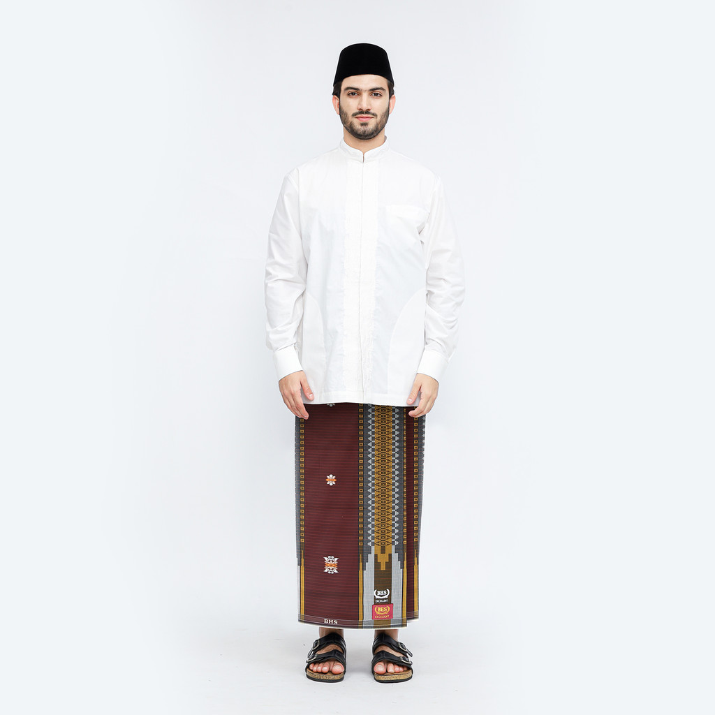 Sarung BHS Excellent Gold Motif E52 SGF Merah Kuning
