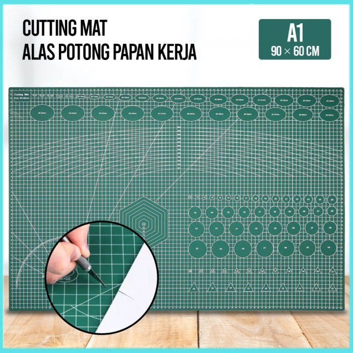

QJH Working Pad Cutting Mat Alas Potong Papan Kerja A1 90 x 60 cm - QJ4 - Green - 7ROTIYGR