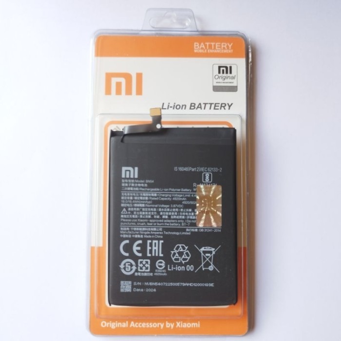 BATERAI BATRE XIAOMI BN54 REDMI 9 / REDMI NOTE 9 ORI GARANSI - Baterai BN54, REDMI 9