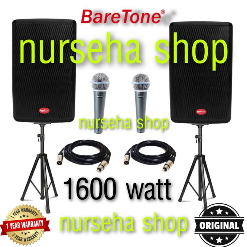 Speaker Aktif 15 inch 1600 Watt Baretone max15H Speaker monitor aktif 15 inch